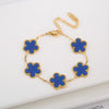 Stainless Steel Laser Five Leaf Flower Petal Adjustable Clover Bracelet Classic for Woman Girl Jewelry Party Gift - Image 32