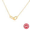 Style Silver Clavicle Necklaces Simple Set with 5 Claw Set Irregular Zirconia Pendant Necklace - Image 11