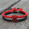 Woven Bracelet Vajra Knot Lucky Wristbands Adjustable Couple Bangles for Men Women Unisex Jewelry Gift - Image 1