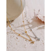 Chic Cubic Zirconia Flower Pendant Necklace for Women Stainless Steel Delicate Daily Sweet Jewelry Accessories - Image 1