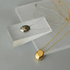 Metal Oval Pendant Necklace for Women Long Sweater Chain Charm Thin Chain Necklace Party Elegant Jewelry Gifts - Image 4