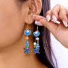 Bohemian Ocean Style Shell Starfish Earrings for Women Retro Enamel Conch Pearl Tassel Dangle Jewelry Beach Party Gift - Image 1