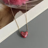 1 PC Love Heart Choker Necklace Various Color Gift Necklace Golden Color Link Chain Neck Jewelry - Image 12