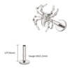 Titanium Spider Labret Lip Ring Tragus Cartilage Conch Flat Helix Stud Earring Halloween Piercing Jewelry - Image 9