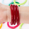 3Pcs Bohemain Acrylic Bamboo Stackable Bracelets Set for Women Marble Color Stretchy Resin Tube Beads Bracelet Bangles Jewelry - Image 29