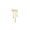 1PC Silver Eight-pointed Star CZ Piercing Earring For Women Tassel Chain Stud Earring Party Jewelry - Image 45