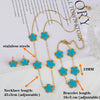 Classic Stainless Steel Bracelet Ladies Adjustable Five Flower Bracelets for Women Party Jewelry Gifts Clover - Image 5