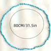 Boho Long Knotted Stone Multi-Strand Layer Turquoise Beads Endless Necklaces for women mom Handmade Jewelry - Image 6