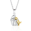 Women and Dog Necklace Cute Little Girl Puppy Pendants Necklaces Animal Pet Jewelry - Image 1