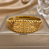 Greatera Floral Scrolls Pattern Bracelet Chunky Engraved Hollow Stainless Steel Charm Bangles - Image 6