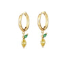 Fruit Charm Huggie Earrings with Colorful Stone Accents - Image 8