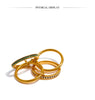 Size 678 White Green Zirconia 4 Layered Stacked Ring Golden Pvd Plated Stainless Steel Jewelry Accessories - Image 17
