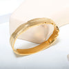 Stainless Steel Feather Shape Bangle Bracelets Jewelry - Image 4