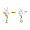 Flower Heart Butterfly Moon CZ Dangle Body Piercing Jewelry L Shaped Nose Stud Nose Rings Nose Ring Studs - Image 4
