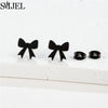Korean Bowknot Stud Earrings Black for Women Temperament Bow Ear Pendant Earings Girls Party Jewelry - Image 2