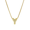 Cute English Letter Initial Necklace Gold Plated Zircon Paved Necklace Puffy Bubble Letter Necklace for Women - Image 29
