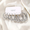 Boho Style Large Circle Bamboo Joint Hoop Earrings Set for Women Golden Silver Color Earrings Party Jewelry Accessory - Image 7