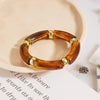 Multicolor Plastic Bamboo-Style Stretch Bangle - Image 2