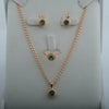 Green/Pink Stone Women Gold Rose Color Round Cubic Zircon Pendant Earrings Rings+Necklace Chain - Image 4
