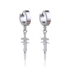 2pcs Stainless Steel Dragon Coil Sword Pendant Drop Hoop Earrings Unique Punk Hip Hop Style for Men Women Daily Wear Jewelry - Image 12