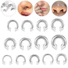 ZS 1PC 2/4/6/8G Spike Horseshoe Nose Ring Stainelss Steel Cone Large Gauge Piercings Internal Threaded Septum Nose Ear Expander - Image 1