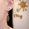 Double Layers Heart Drop Earrings for Women Rhinestone Crystal Korean Bridal Wedding Earring Jewelry - Image 6