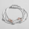 Charm Two Tone Metal Tube Beads Bracelet Multilayer Silver Color Snake Chain Bangles Bracelets Men Female Jewelry Gifts - Image 8