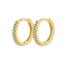 Zircon Circle Huggie Hoop Earrings for Women Geometric U Shape Hoops Ear Buckle Gold Plated Stainless Steel Jewelry Gift - Image 15