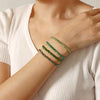 Faceted Glass Bead Stretch Bracelet in Multiple Colors - Image 22