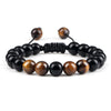 Men Bracelet Tiger Eye Stone Braided Bracelet Black Matte Stone Beads Bracelet Couple Distance Charm Yoga Jewelry Gifts - Image 21