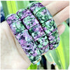 Stone Lapis Lazuli Tiger Eye Agate Morgan Faced Square Elastic Bracelet for Men and Women Charm Jewelry - Image 5