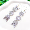 Kuguys 4 Colors Lunar Phase Moon Earrings for Women Acrylic Long Classic Jewelry Accessories - Image 7