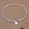 Silver Chain Twisted Bracelet Charm Chain Women Men Wedding Cute Simple Models Jewelry - Image 2