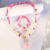 Ocean shell bracelet colorful fishtail necklace gradual change color pearl mermaid children's bracelet necklace set - Image 6
