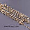 Ten-Piece Stainless Steel Chain Necklace Lot in Gold-Tone with 45 cm Length - Image 21