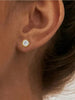 Diamond Round Stud Earrings for Women Silver Wedding Earring Jewelry Gifts - Image 4
