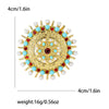 Turquoise Blue Brooches for Women Unisex Tibetan Style Pins Star Rhinestone Office Party Friend Gifts Jewelry Accessories - Image 36