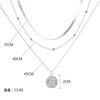 Silver Three-Layer Round Necklace for Women Simple Snake Chain Charm Ball Chain Party Gift Women's ExquisiteJewelry - Image 6