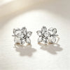 Silver and Compact Star Moon Heart-Shaped Snowflake Zircon Earrings for Women Minimalist Engagement Party Jewelry - Image 35