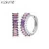 13mm Crystal Hoop Earrings for Women Silver Needle Zircon Huggie Small Earrings Hoop Piercing Jewelry Gifts - Image 25