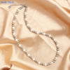 Mhs.sun 4/6/8/10MM Pearl Stainless Steel Bead Necklaces Classic Gold Plated For Women Men Daily Party Jewelry Gifts - Image 27
