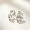 Silver and Compact Star Moon Heart-Shaped Snowflake Zircon Earrings for Women Minimalist Engagement Party Jewelry - Image 21