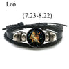 12 Zodiac Signs Leather Bracelet for Men Women Virgo Libra Scorpio Aries Taurus Braided Rope Bracelets Birthday Gift - Image 5