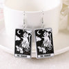 Rectangular Double Sided Tarot Cat Acrylic Earrings Halloween Magic Divination Animals Epoxy Pendant Earring for Women Jewelry - Image 6