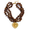 Autumn Winter Layered Acrylic Beads Handmade Chain Heart Pendant Necklace Stainless Steel Statement Jewelry - Image 7