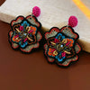 Colorful Rice Beads Embroidered Flower Earrings for Women Unique Design Drop Earring Retro Delicate Jewelry - Image 1