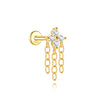 Silver Shiny Star/Heart Zircon Heart Shaped Flat Back Piercing Earring for Women Internal Thread Party Gifts - Image 10