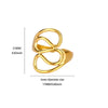 Stainless Steel Irregular Wave Rings For Women Creative Gold Color Adjustable Open Ring Female Jewelry Punk Rapper Gifts - Image 15