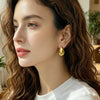 Chunky Chubby Stainless Steel Ear Clips for Women Teardrop Gold Plated Non Pierced Earrings Jewelry - Image 2