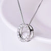 Circle Necklace With Cubic Zirconia Simple Stylish Clavicle Chain Necklaces for Women Wedding Eternity Jewelry Gifts - Image 4